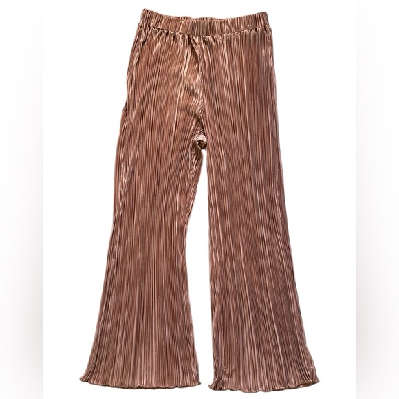 SHEIN Pants - SHEIN || Elastic waist Textured pants brown L